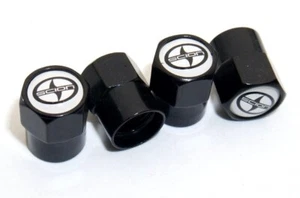4pcs Hex Fit Scion Car Wheels Tire Air Valve Caps Stem Dust Cover Decor Black - Picture 1 of 5