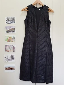 WILLOW Elegant Sleeveless Square Neck Party Cocktail Dress Black NWOT Size 6 - Picture 1 of 24