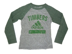 PORTLAND TIMBERS Adidas Green MLS SOCCER SHIRT Long Sleeve Fan Kid YOUTH 6/7 XS - Picture 1 of 5