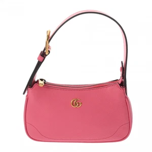 GUCCI GG Marmont Aphrodite Mini Shoulder Bag 739076 leather pink/Gold Metal ... - Picture 1 of 14