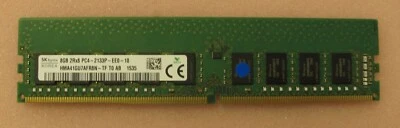 Memoria RAM de servidor SK Hynix 8 GB 2Rx8 DDR4 PC4-2133P ECC UDIMM HMA41GU7AFR8N-TF Foto 1 de 3