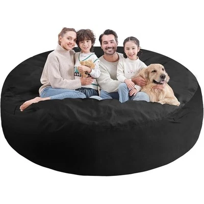 Bolsa de frijoles de espuma viscoelástica silla terciopelo muebles de salón juegos lectura siesta nueva Foto 1 de 4