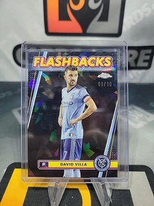 2024 Topps MLS Chrome Sapphire Black David Villa Flashbacks /10 #100 - Picture 1 of 2