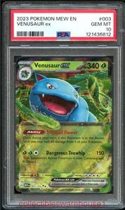 Pokemon 151 Venusaur ex 003 PSA 10 - Imagen 1 de 2