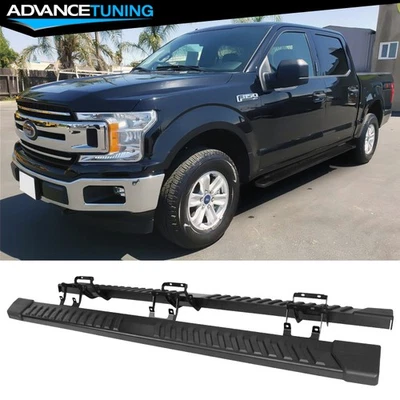 Fits 15-25 Ford F150 Super Crew Cab Steel 6" Side Step Bar Running Boards Black - Image 1 of 4