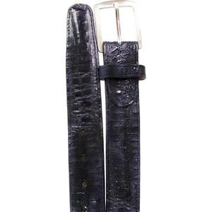 Cinturón de cocodrilo Belvedere azul marino para hombre - Imagen 1 de 5