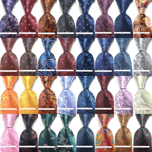 New Classic Tie Paisley JACQUARD WOVEN 100% Silk Men's Necktie Tie - Picture 1 of 33