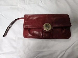VINTAGE DIMONI ECHTLEDER Tasche 11"/Clutch MADE IN SPAIN BRAUN TASCHEN MAGNETISCH - Bild 1 von 7