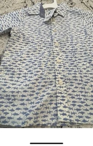 New Osh Kosh B’Gosh Toddler Boy Size 2T Shark Button Down Collared Shirt - Picture 1 of 2