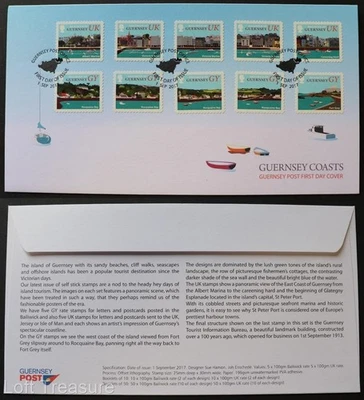 Guernsey Stamps: "Guernsey Coasts" First Day Cover 2017 - Image 1 of 3