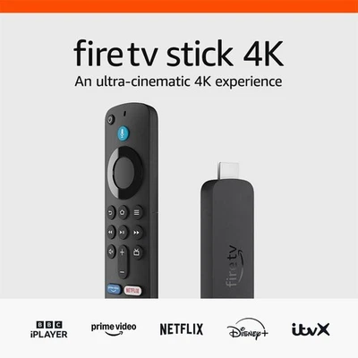 Amazon Fire TV Stick 4K Firestick | Ultra HD | Wi-Fi 6 | Alexa Voice Remote - Image 1 of 4