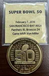 Denver Broncos Super Bowl 50 Champions Collectors Coin - Picture 1 of 2
