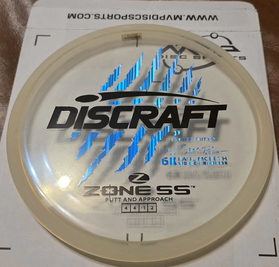 Discraft Paul McBeth LE 6x Garra Z Zona SS con Lámina Negra/Azul Foto 1 de 1