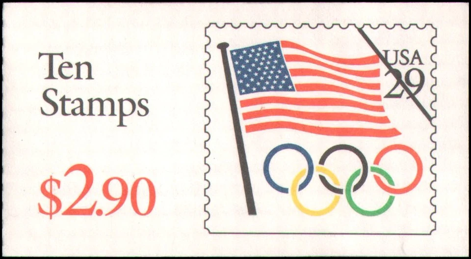 US #BK186A MNH booklet with 2528a, red denomination on cover - Image 1 of 1