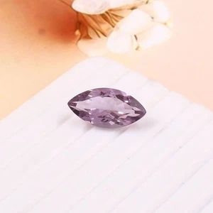 Piedras preciosas sueltas amatista brasileña natural certificadas AAA corte marquesa 1,85 quilates - Imagen 1 de 6