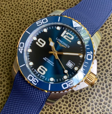 Reloj Pulsera Longines HydroConquest Automático Cerámica Azul Dos Tonos 41mm L3.782.4 Foto 1 de 4