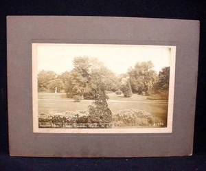 Antique Original Mounted Photo Halifax NS Historic Public Gardens Section View - Picture 1 of 6