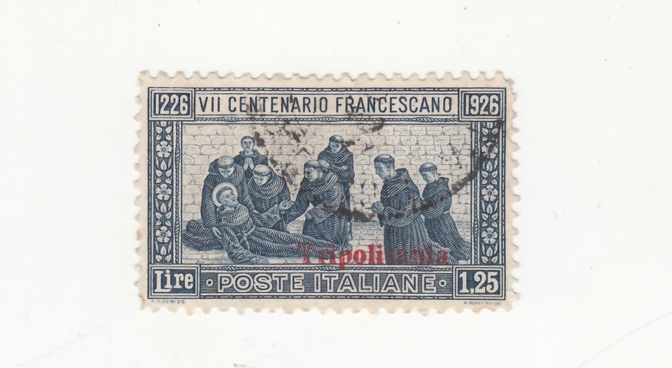 Итальянская Триполитания 1926. Anniv. Смерть святого Франциска Ассизского. Sc# TP 23 - Изображение 1 из 1
