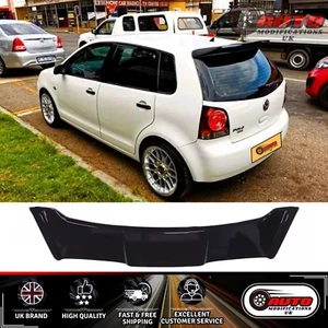 VW Polo MK4 9N Batman Style Rear Boot Roof Spoiler Wing Lip Gloss Black 2001-09 - Picture 1 of 8