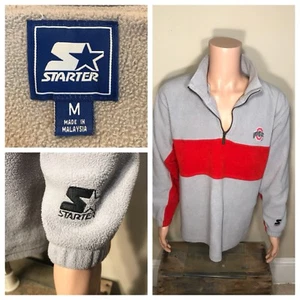 Vintage Starter Ohio State Buckeyes Fleece Pullover Color Block OSU Med/Large  - Picture 1 of 8