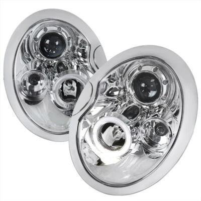 Proyector Cromo Faros Lámparas Con Halo DRL 02-07 Mini Cooper R50 R53 R52 Foto 1 de 4