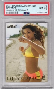 BEYONCE KNOWLES 2007 SPORTS ILLUSTRATED SWIMSUIT ROOKIE RC #2 PSA 8 NM-MT RARE! - Picture 1 of 2