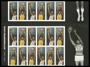 US 4951b Wilt Chamberlain imperf NDC horz gutter block 18 MNH 2014 - Picture 1 of 1