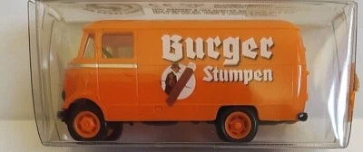 BREKINA 1:87 H0 FURGONE MERCEDES BENZ L 319  BURGER STUMPEN ARANCIONE   ART 3625 - Immagine 1 di 2