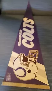 80s Vintage INDIANAPOLIS COLTS 28" Pennant NFL Football - Picture 1 of 5