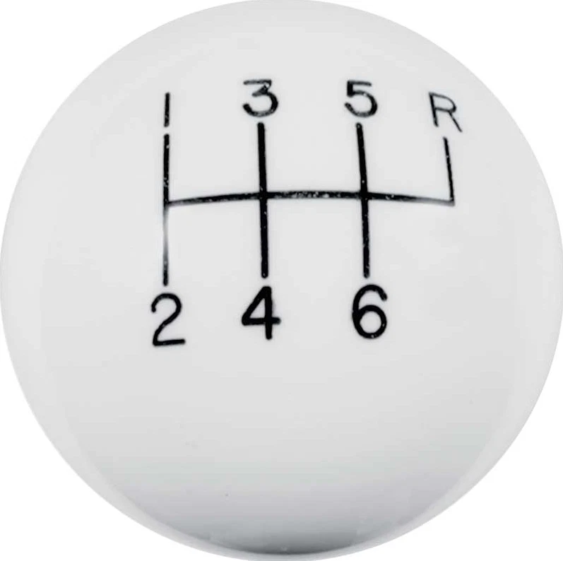 White Hurst Style 6 Speed Shift Knob 1993-2002 Pontiac Firebird and Trans AM - Image 1 of 3