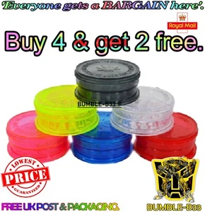 No.1 MAGNETIC PLASTIC GRINDER 60mm 3 Part Herb Shark Teeth Tobacco Storage - Picture 1 of 1