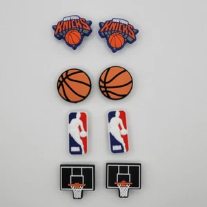 NBA New York Knicks Basketball Team For Crocs Shoe Charms - 8 Pieces - Picture 1 of 1