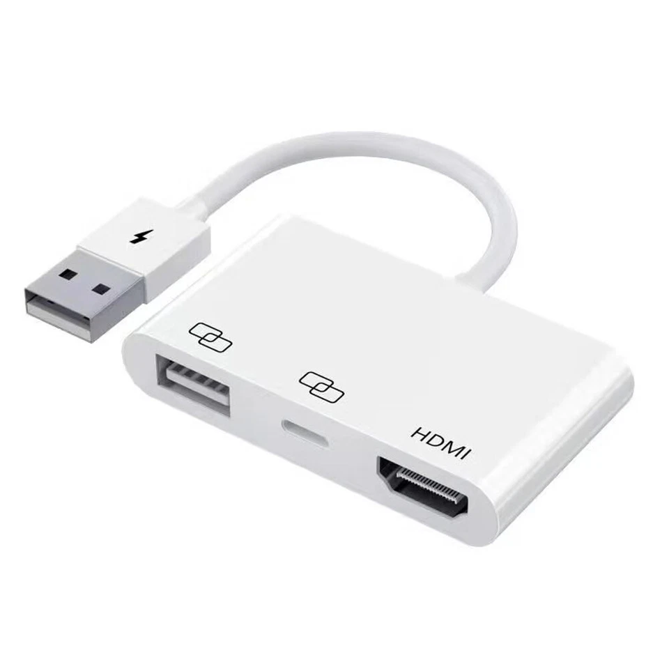 H74C USB 2.0+USB Type C To HDMI Adapter 1080P HDTV Mirroring Charging Cable - Image 1 of 4