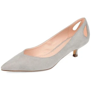Journee Womens Goldie Pointed Toe Kitten Heel Pumps - Picture 1 of 6