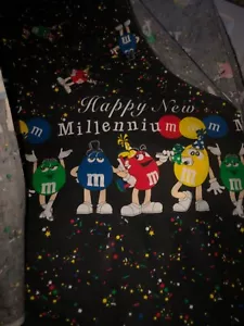 Seltener 4 Yards M&Ms Happy New Millennium Nähstoff Stoff 1999 - Bild 1 von 6