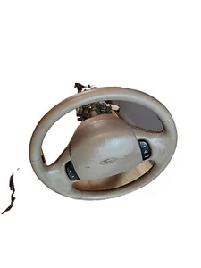 2000 Ford Excursion Tan Leather Steering Wheel Column Clock Spring Key 2001 00 - Picture 1 of 24