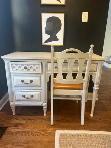 Kent Coffey El Chico French Provincial Desk & Chair Cover