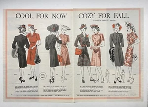 1940s Women’s Fashion Butterick Sewing Patterns WWII Era Pin Up 2 Page Print Ad - Picture 1 of 4
