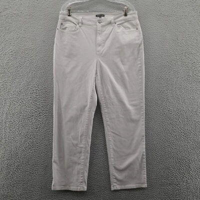 Pantalones de mezclilla ajustados Eileen Fisher Garment teñidos de algodón orgánico 14 grises para mujer tiro alto Foto 1 de 4