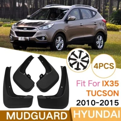 Car Mudflap Molded Splash Guards Mud Flaps For 2010-2015 Hyundai Tucson ix35 - Image 1 of 4