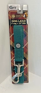 American kennel club 6 foot dog lead leash forest green boho color - Picture 1 of 4