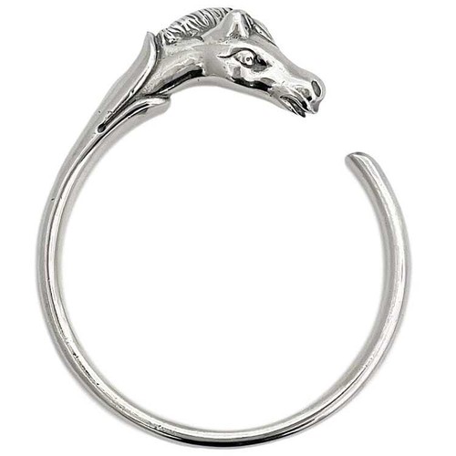 HERMÈS Hermes Bracciale Cavallo Cheval f 23181 Argento Buone Condizioni Metallo Usatos