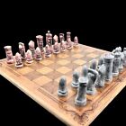 America Indian Chess Set Heavy Metal With 14''x14'' Chessboard - Metal Chess Set