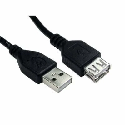USB Extension Cable Lead A Male to A Female 12cm 0.25m 0.5m 1m 2m 3m 5m - Image 1 of 4