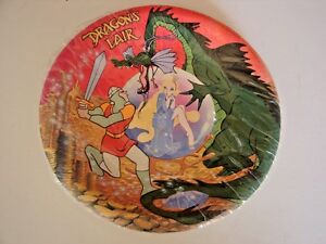 RARE Dragons Lair Arcade Laser Disc Game 8 Hallmark Paper Plates 1983 Don Bluth 