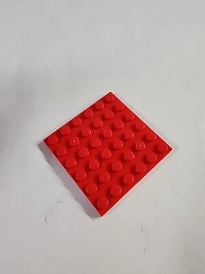 LEGO Parts ● Red Plate 6 x 6 Square ● # 3958 ● QTY 1 - Image 1 of 2