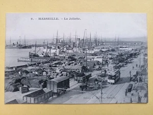 cpa MARSEILLE 1900 VIERTEL La JOLIETTE Hafen Boote Waggons Straßenbahn Kupplungen - Bild 1 von 2