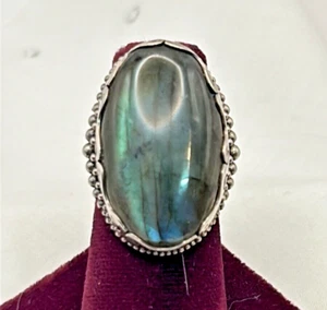 SAJEN Labradorite Sterling Silver Ring Size 6 - Picture 1 of 5