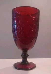 Princess House Fantasia #5263 Red Crystal Beverage Iced Tea Glasse Single Glass - Picture 1 of 13