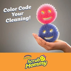3 Pack Non-Scratch Dish Scrubber Sponges, Dual-Sided for Kitchen & Bathroom - Picture 1 of 24